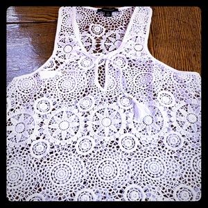 White lace cover-up NWOT Large